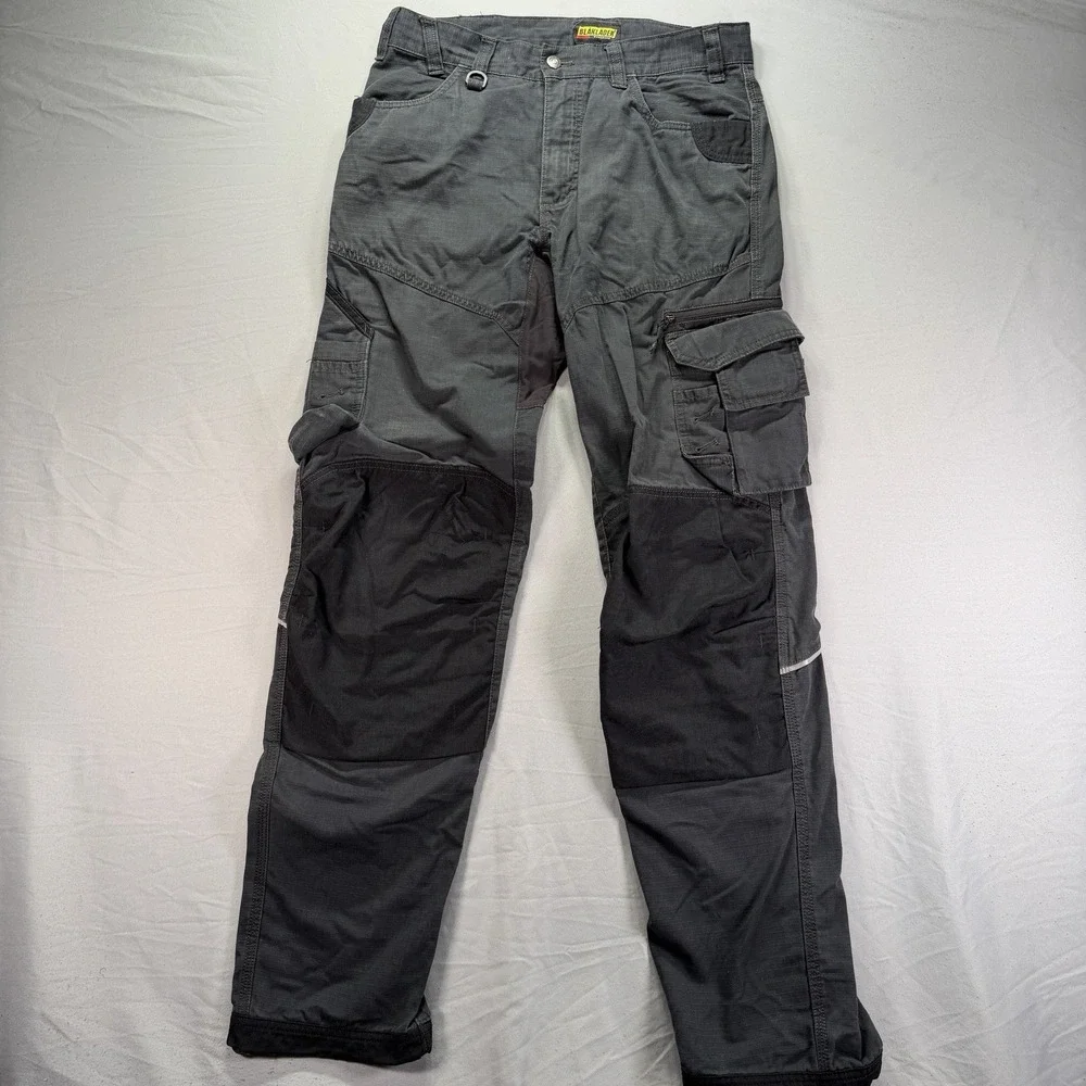 Blaklader Work Pants Mens 30x34 Black Cargo Ripstop BLK 1959 Workwear